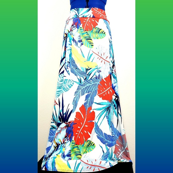 NEW summer strapless resort maxi dress skirt - Picture 6 of 8